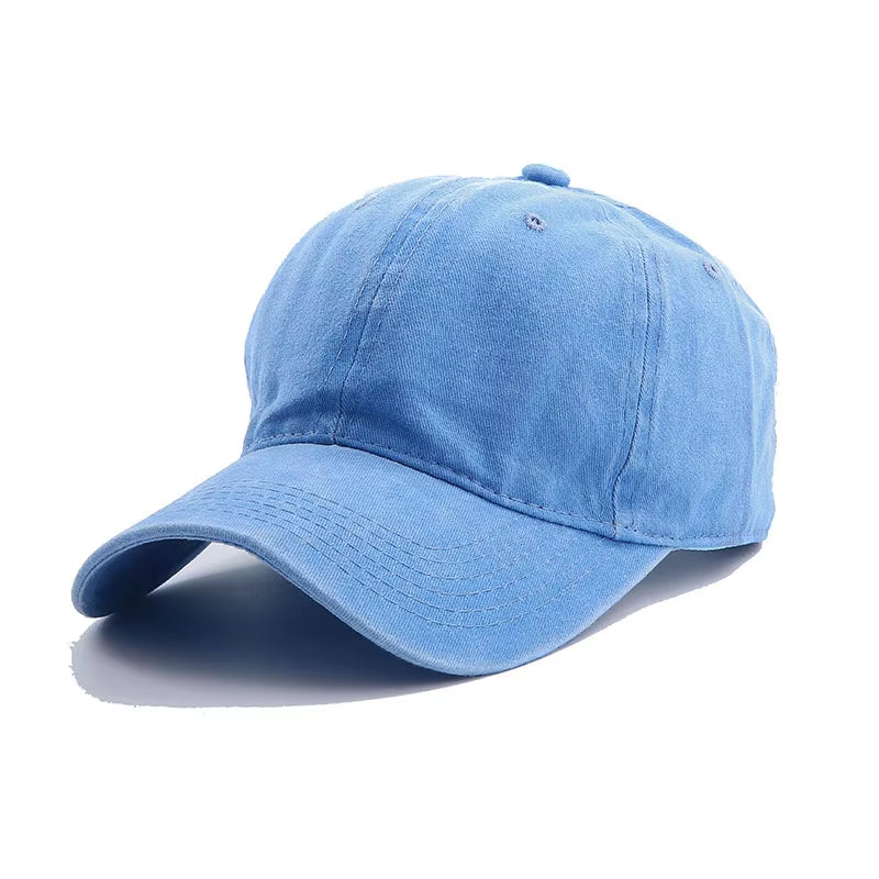 Solid Spring Summer Cap Women Ponytail Baseball Cap Fashion Hats Men Baseball Cap Cotton Outdoor Simple Vintag Visor Casual Cap